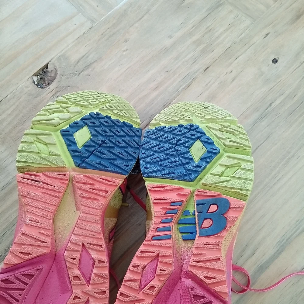 New Balance Barringer 890 Green & Pink Neon Running Shoes Size 7